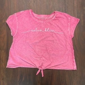 Girls Calvin Klein Jeans T-Shirt Pink